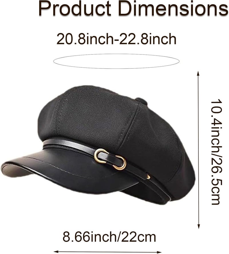 Busnos Newsboy Hats for Women and Men Beret Women's Hats & Caps Fall and Winter Womens Hat y2k Hat Women's Octagonal Cap - Image 3